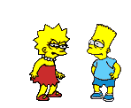 X-ray Lisa and Bart Simpson